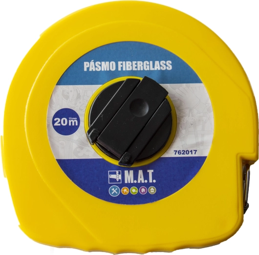 Cinta métrica de fibra de vidrio 20 m, 13 mm