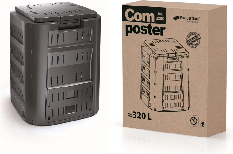 Compostador Compogreen 320 l negro