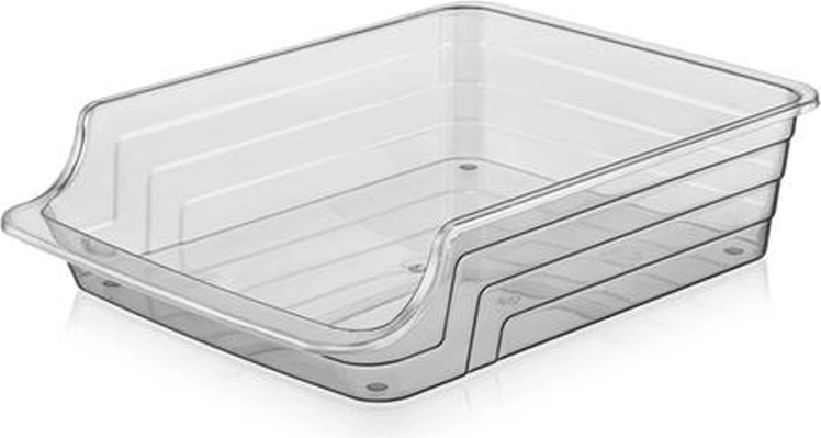 Organizador de plástico MAXI 34 × 24,5 × 8 cm, antracita transparente