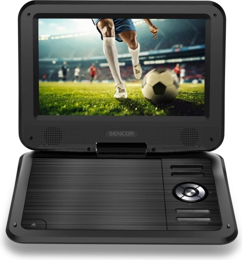Reproductor DVD portátil Sencor con pantalla LCD giratoria de 10"