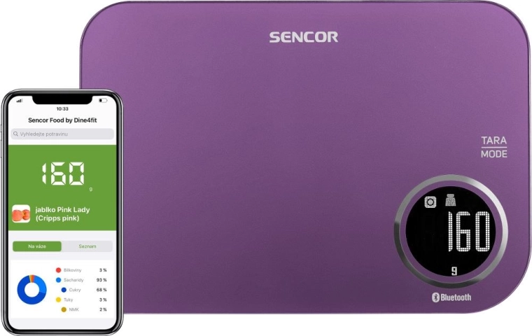 Báscula de cocina inteligente Sencor con Bluetooth