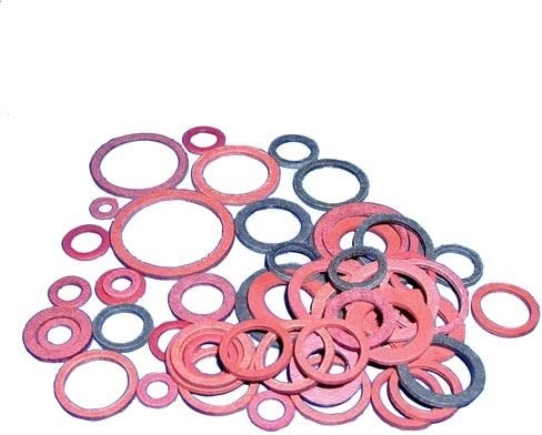 Juego de arandelas de fibra de sellado para coche y moto, 54 uds