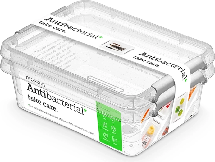 Recipientes antibacterianos para alimentos 1,15 l (2 uds)