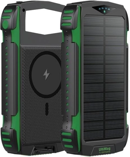 Powerbank solar resistente 4smarts TitanPack UltiMag 20000 mAh, resistente, verde