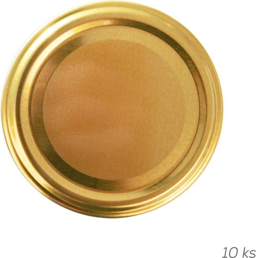 Tapa metálica de conservación twist-off Gold 82 mm, 10 uds.