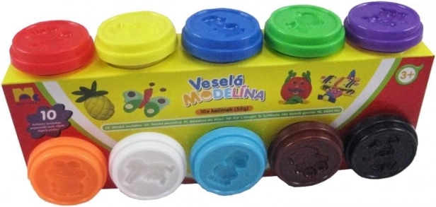 Masa de modelar MODELO 10×50 g – set de colores variados