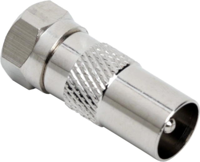 Adaptador de conector F a conector coaxial de TV