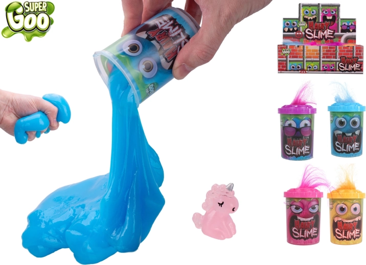 Slime Super Goo – monstruo peludo 8 cm, 100 g