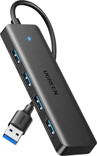Hub UGREEN USB-A 4 en 1 (1× USB-A a 4× USB-A), negro