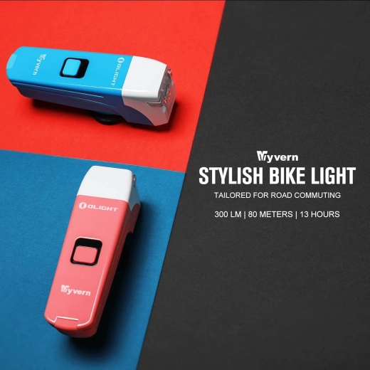Luz delantera para bicicleta OLIGHT Wyvern Blue, 300 lm, USB‑C