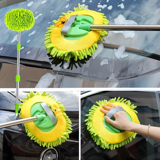 Mopa telescópica para lavar ventanas y cristales para coche y hogar - 1 pieza