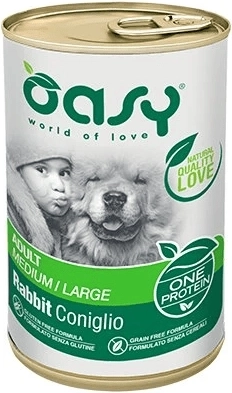 Oasy One Protein Adult Medium/Large paté de conejo para perros 400 g