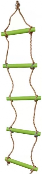 Escalera de cuerda para trepar con peldaños de plástico para niños