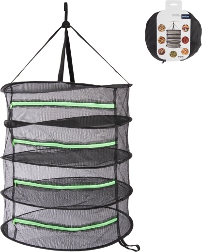 Malla colgante para secar hierbas y setas de 60 cm, 4 niveles