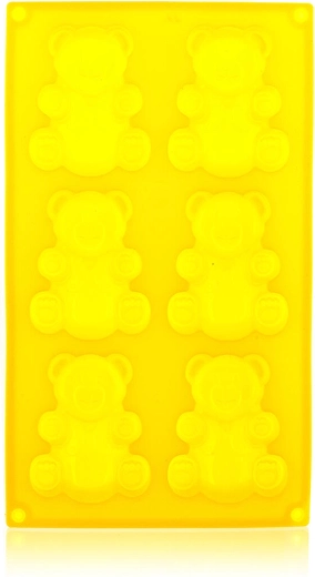 Molde de silicona para ositos 6 uds amarillo