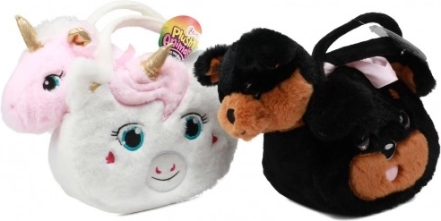 Perrito de peluche en bolso 25 × 19 cm, 3 colores