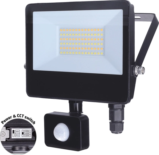 Reflector LED Solight con sensor de movimiento TOP 30 W 3CCT IP65
