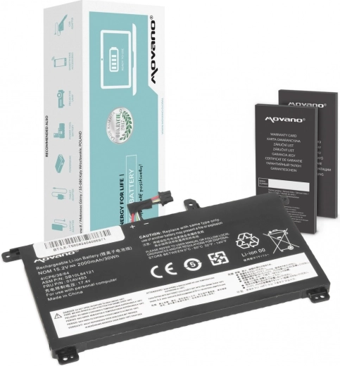 Batería Movano para Lenovo ThinkPad T570/T580/P51s 2000 mAh 30 Wh