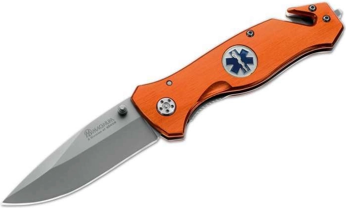 Navaja de rescate Magnum Medic de 8,5 cm, aluminio naranja