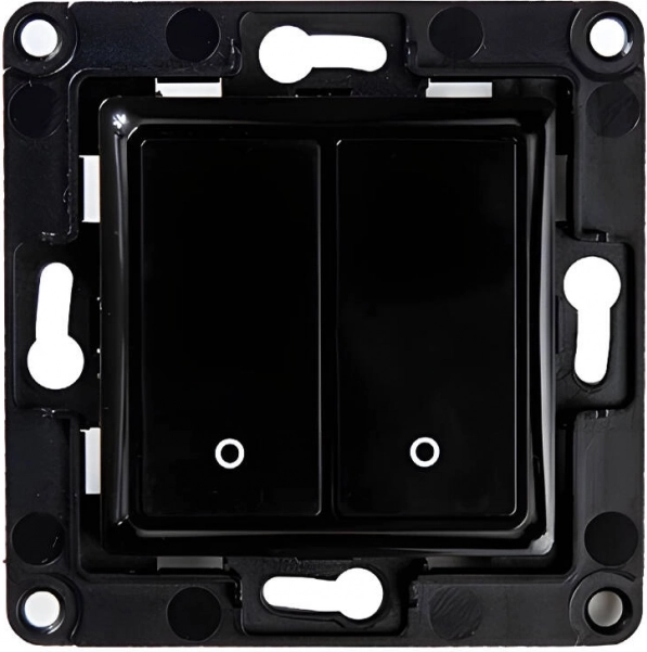 Interruptor de pared Shelly con 2 botones, negro