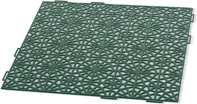 Baldosas de jardín antideslizantes Mosaic 39,7 × 39,7 cm – verdes, módulos de plástico encajables
