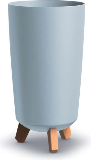 Maceta sobre patas Gracia Tubus Slim, gris claro, 19,5 × 36,5 cm