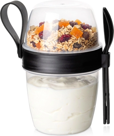 Vilde vaso de viaje para yogur con compartimento separado para muesli y cubiertos 700 ml