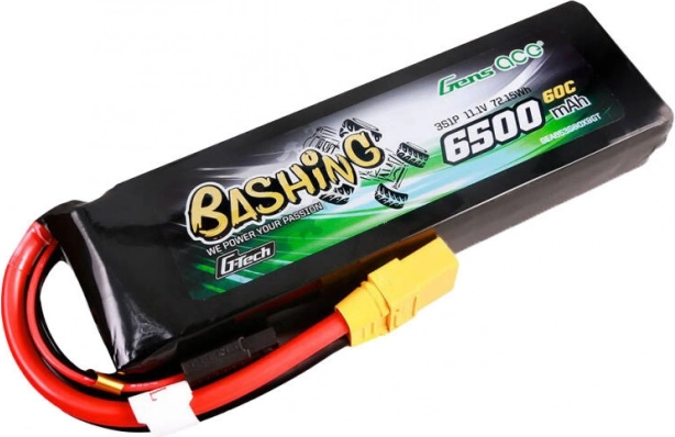 Batería LiPo Gens Ace G-Tech Bashing 6500 mAh 11,1 V 60C 3S con conector XT90