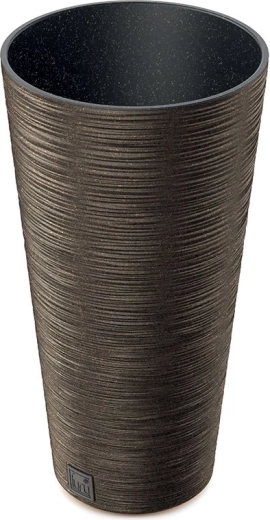 Maceta Furu Slim Eco Wood 30 cm – café