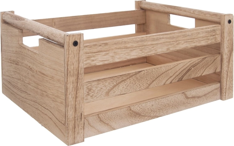 Caja de almacenamiento de madera Nature 36 × 26 × 16 cm