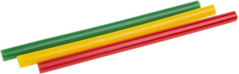 Barras de pegamento termofusible de colores para pistola encoladora 11,2 × 200 mm (10 uds.)