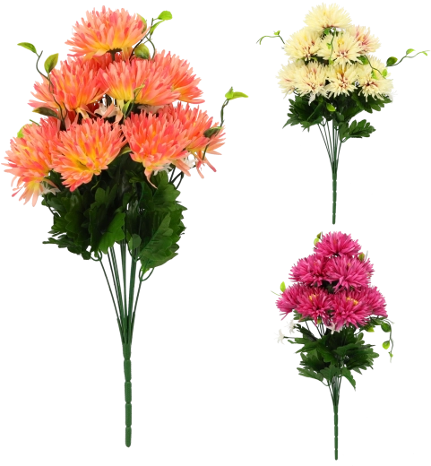 Crisantemo artificial – ramo decorativo 50 × 25 × 25 cm