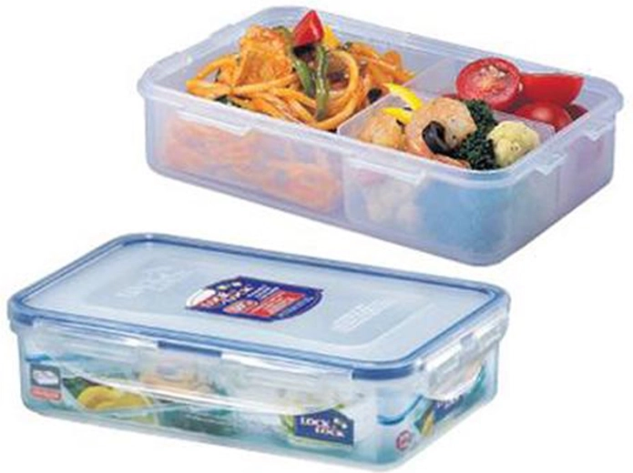 Recipiente para alimentos LOCKnLOCK con 3 compartimentos 800 ml
