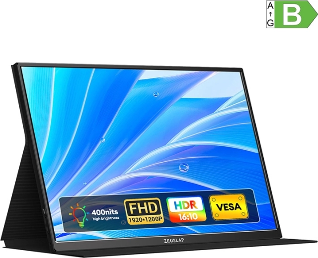 Monitor gaming portátil ZEUSLAP P16 16" WUXGA 120 Hz