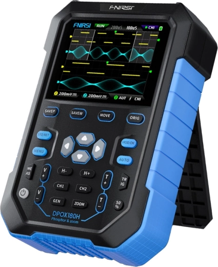 Fnirsi dpox180h osciloscopio digital de fósforo portátil 2 en 1 con generador de señal