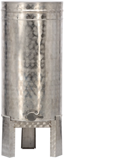 Decantador de miel de acero inoxidable 100 l con soporte, válvula y tapa