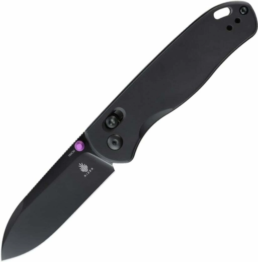 Kizer Drop Bear – cuchillo de bolsillo negro de aluminio (154CM, EDC)