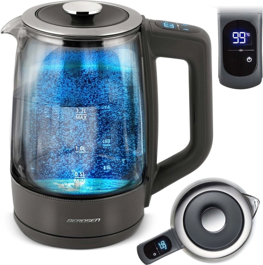 Hervidor eléctrico de vidrio 1,7 l con pantalla táctil BERDSEN BD-711