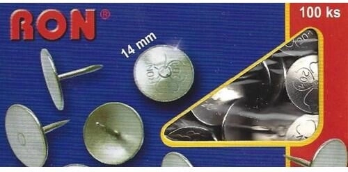 Chinchetas grandes para tablón 14 mm, niqueladas (100 uds.)