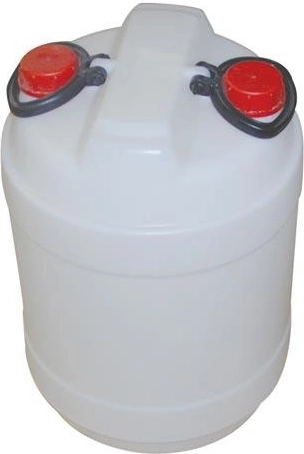 Barril de plástico de doble boca 50 l blanco