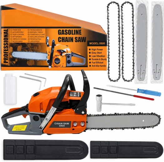 Motosierra de gasolina para madera con espada guía - 1 unidad
