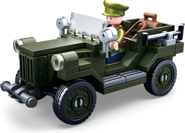 Set de construcción jeep militar Sluban GAZ 67