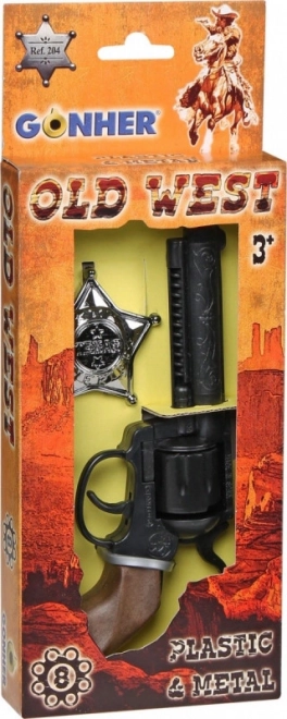Revólver de vaquero con placa GONHER
