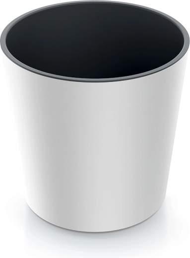 Macetero Urbi Round con inserto 30 cm blanco