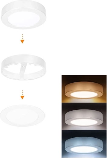 Mini panel LED Solight para baño 2 en 1, 12 W, 1020 lm, IP54, blanco