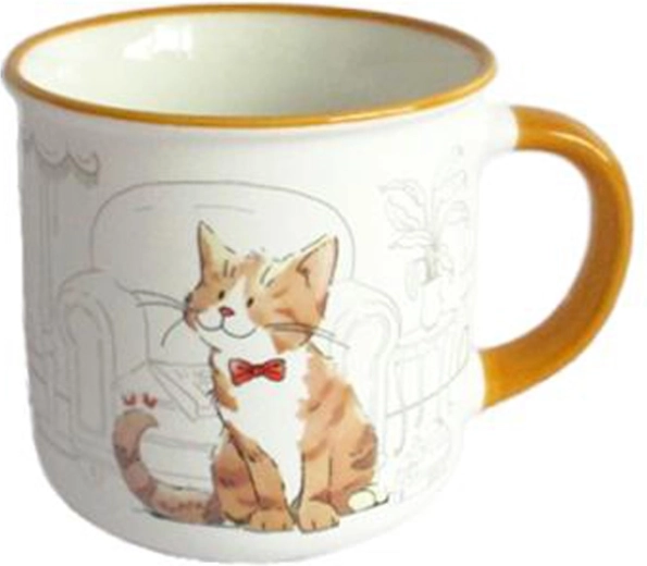 Taza de cerámica con gatito 380 ml