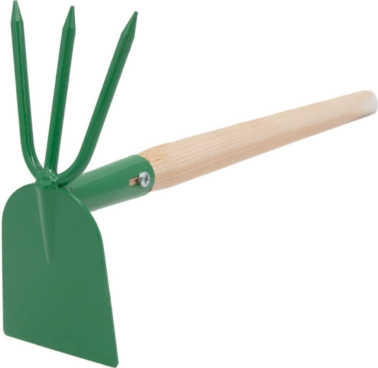 Escardilla manual de tres púas con mango de 50 cm