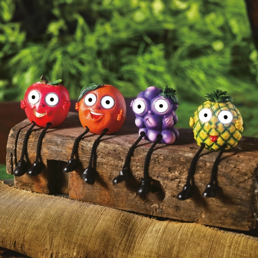 Fruta solar con tijeras y luces LED - 1 unidad