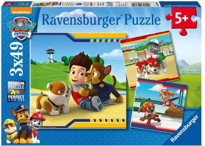 Puzzle Ravensburger Paw Patrol Best Friends 3×49 piezas