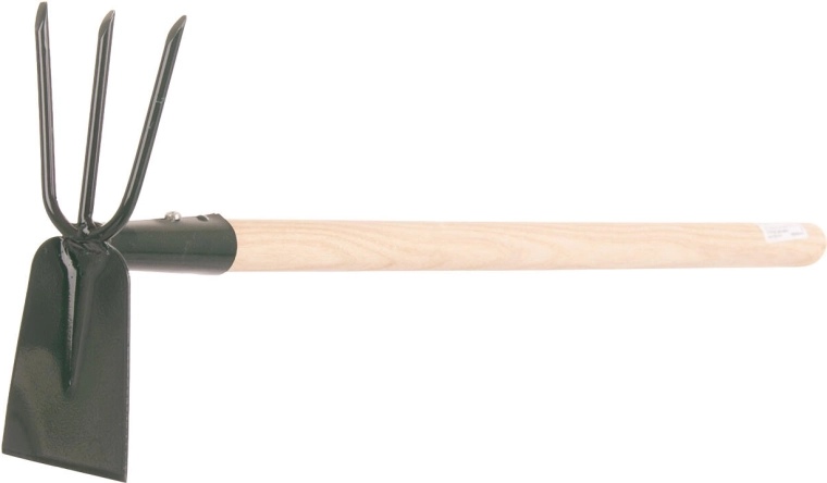 Azadilla manual profesional con 3 púas y mango de 50 cm